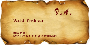 Vald Andrea névjegykártya