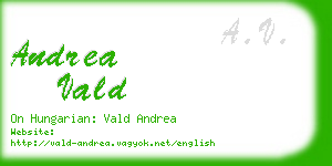 andrea vald business card